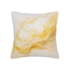 Large 26‑inch plush Feeling Safe cushion cover with soft, calming artwork and a printed QR code linking to soothing audio tracks.