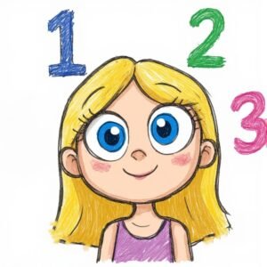 A happy girl with 1, 2, 3 near her, which are the 3 ways she calmed her nervous system.